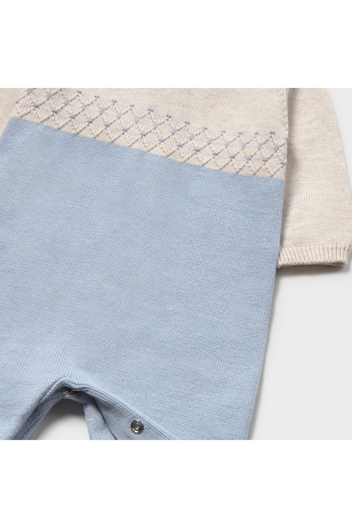 Blue Knit Baby Romper