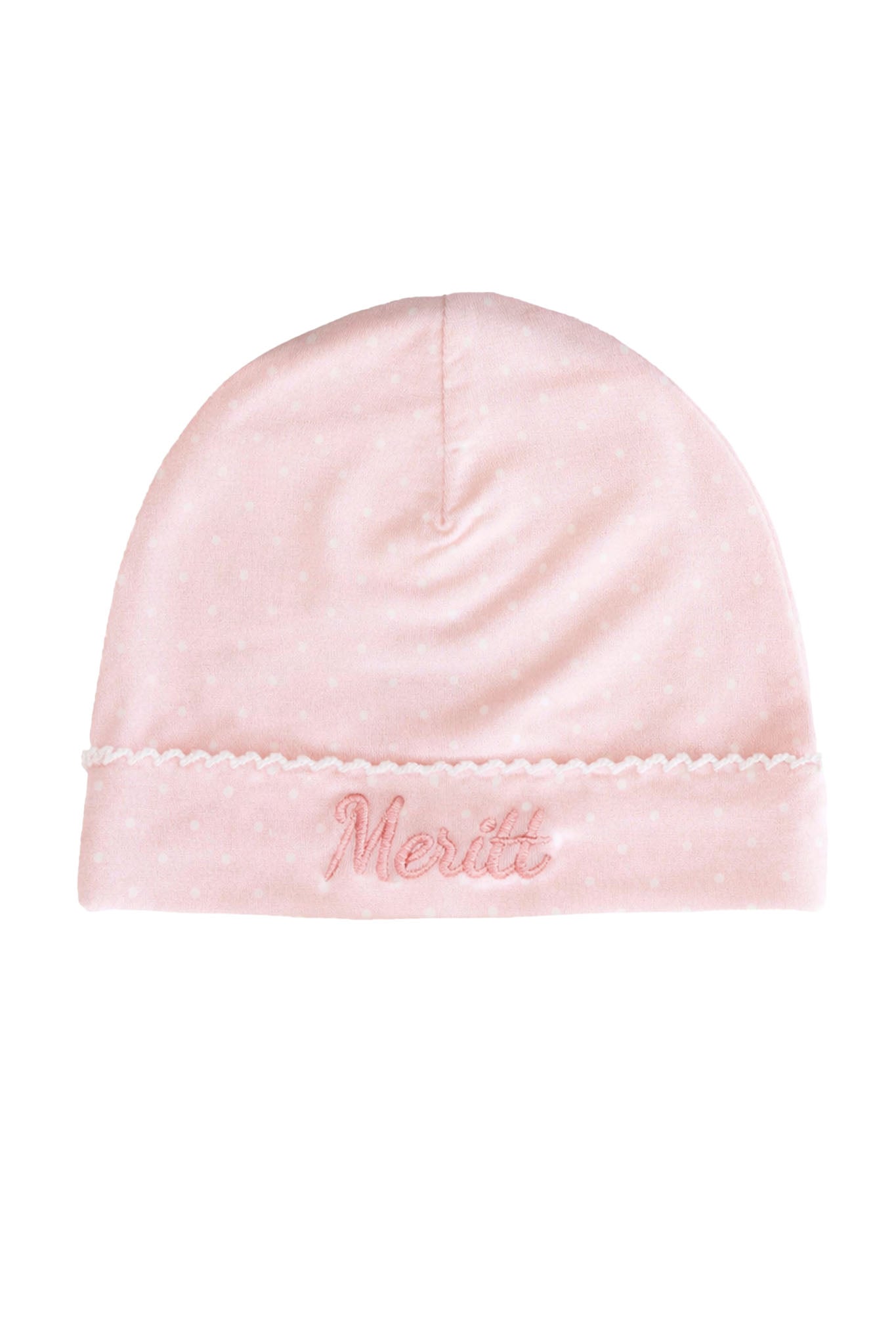 Pink Picot Trim Bamboo Hat