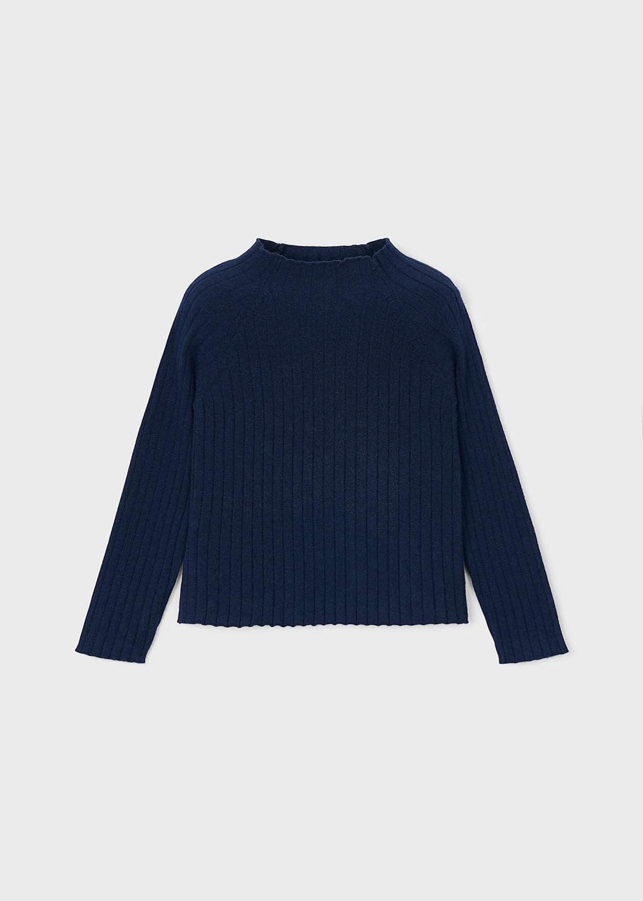 Navy Knit Mockneck