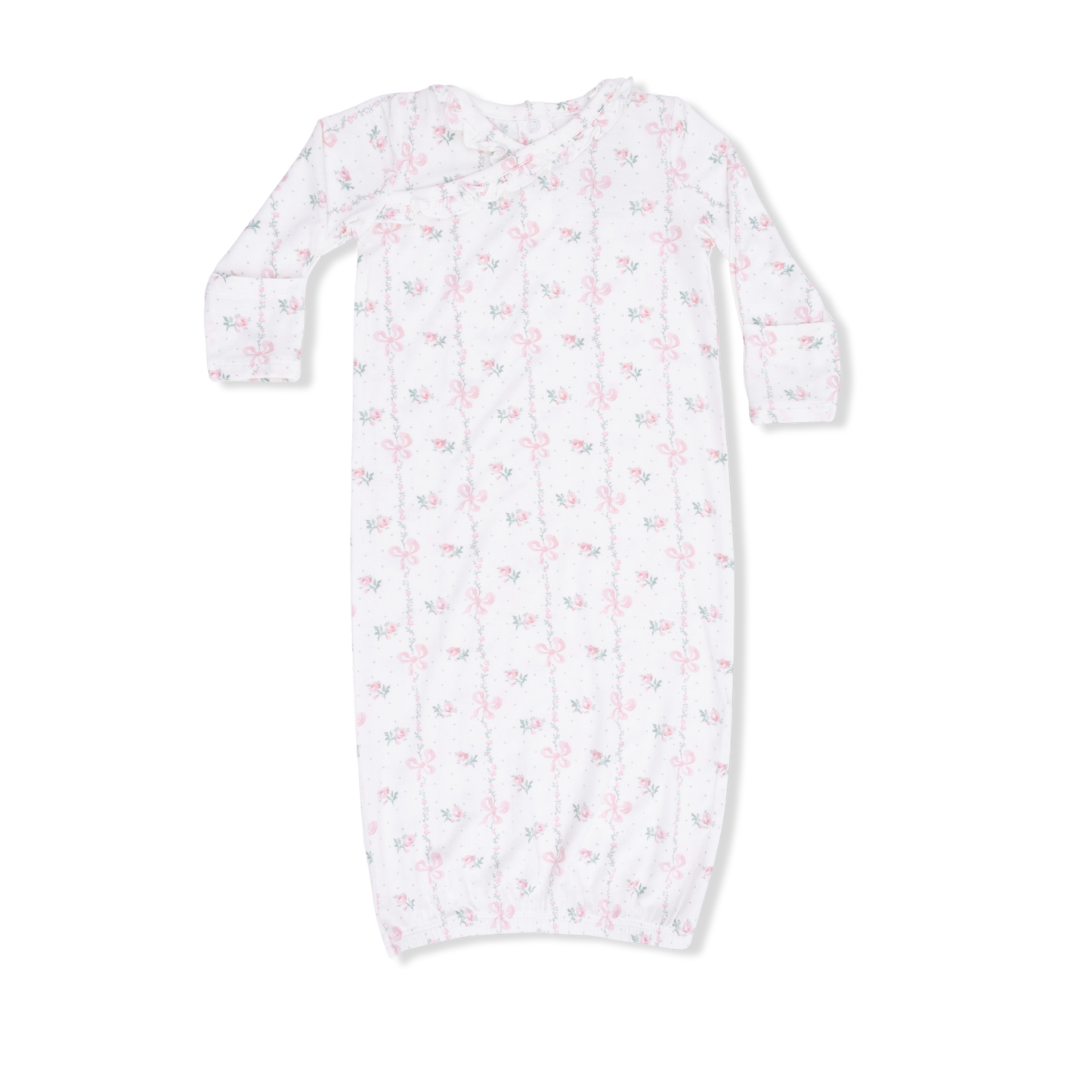 Dainty Buds Bows Gown & Headband
