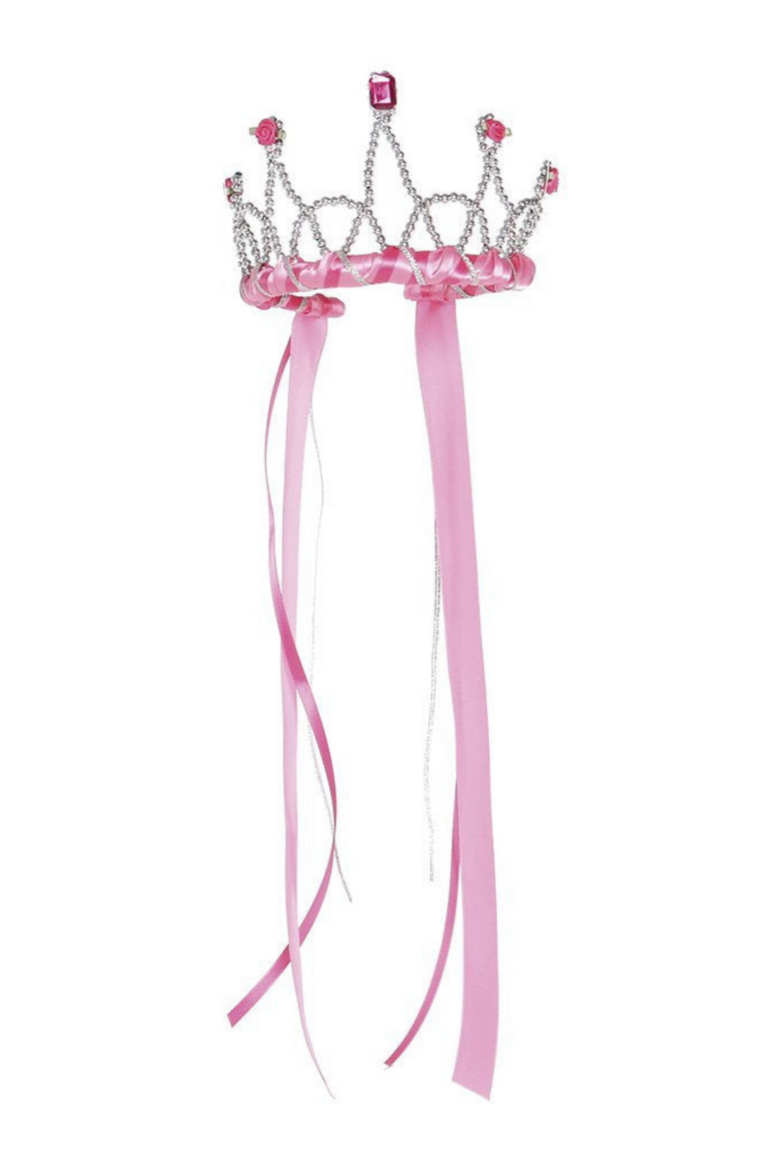 Ribbon Tiara - Dark Pink