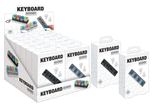 Keyboard Klickey Keychain Black/Clear