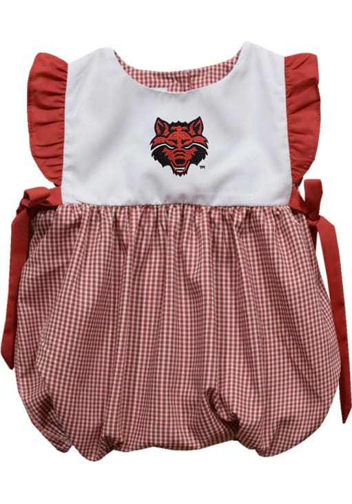 Red Wolves Gingham Ruffle Bubble