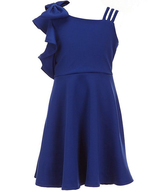 Royal Bow One Shoulder Dress