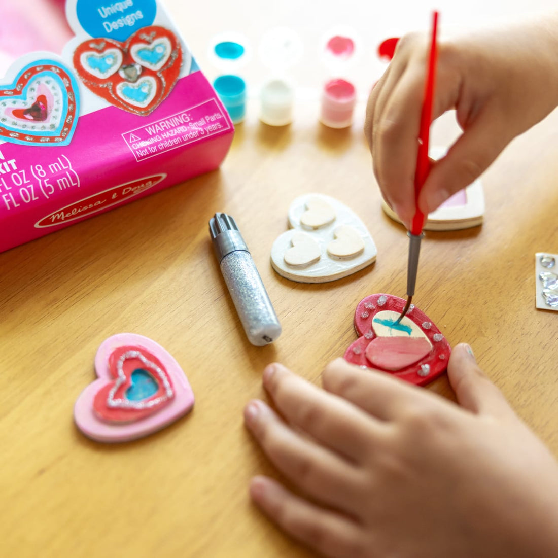 Created By Me! Wooden Heart Magnets