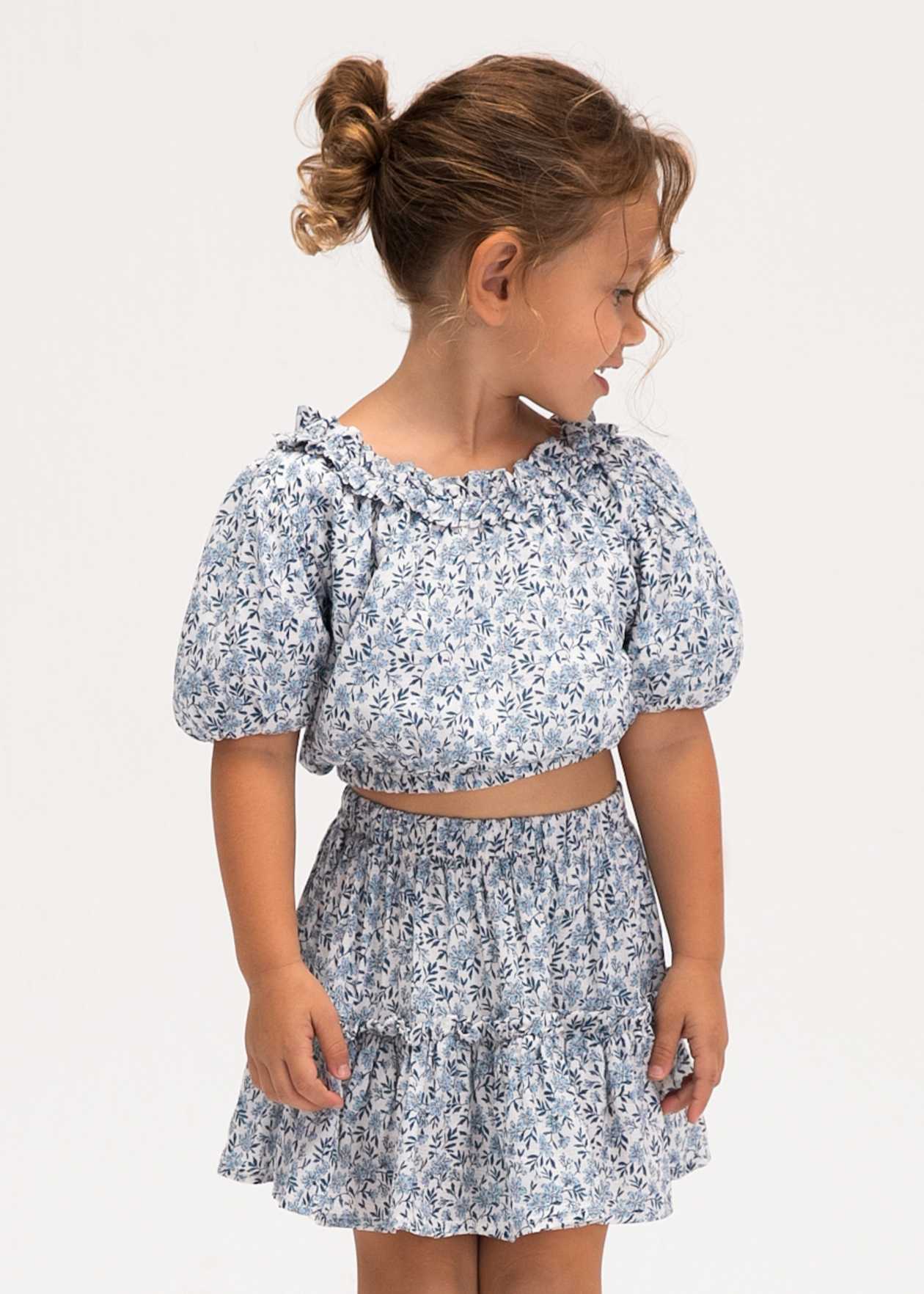 Sky Blue Floral Set