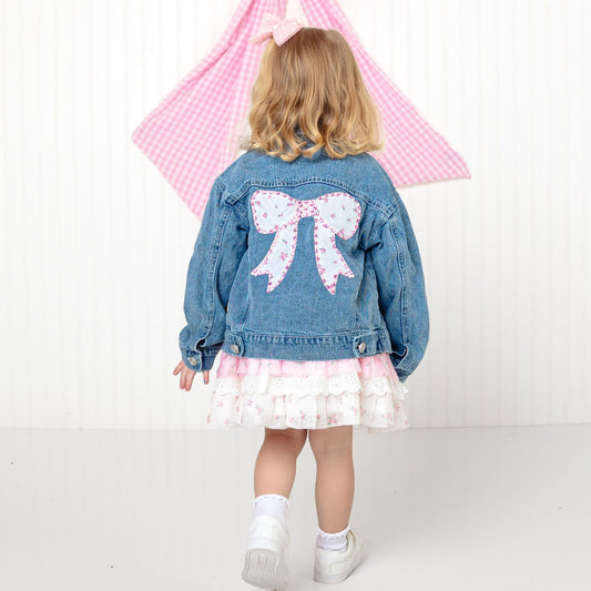 Glam Girl Bow Denim Jacket