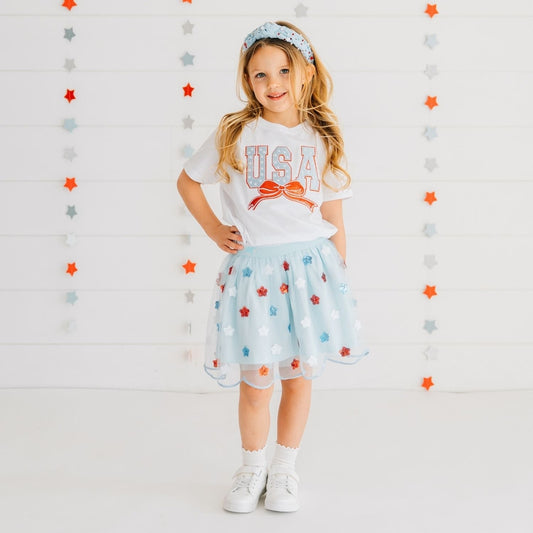 USA Stars & Bow Patch Tee