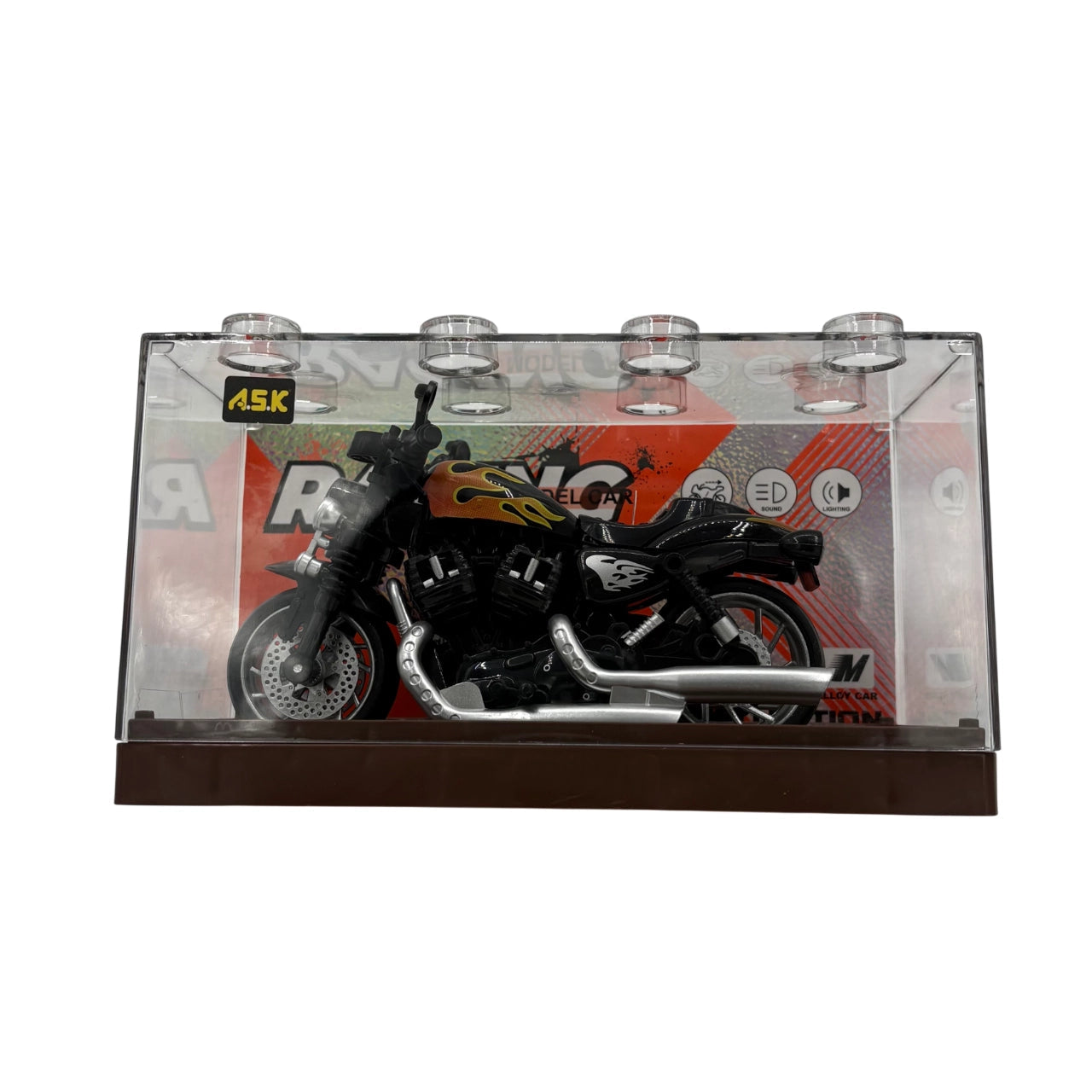 Die-Cast Pull-Back Motorcycle With Lights & Sound (Assorted)