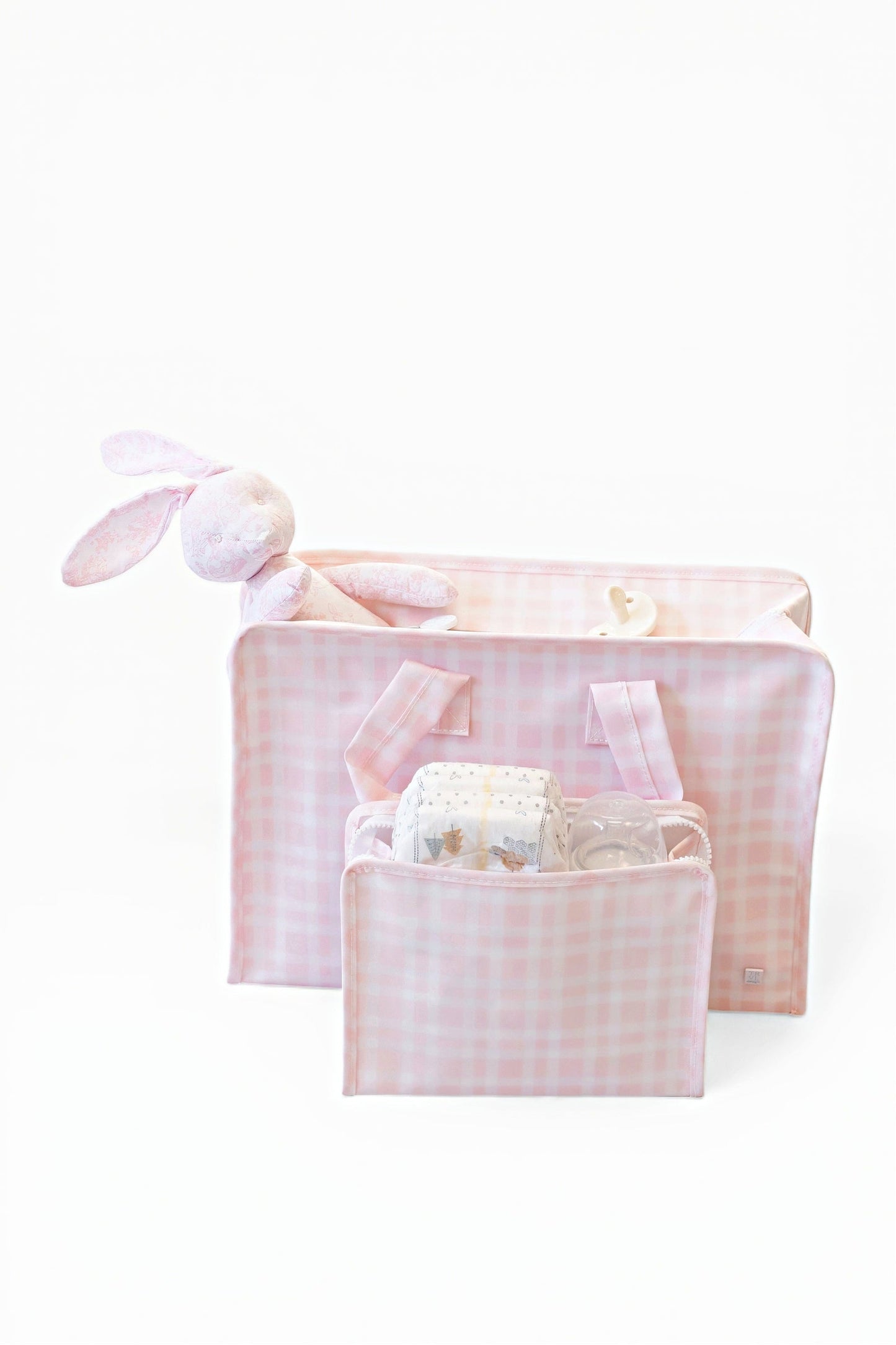 Pink Pimlico Plaid Overnight Tote