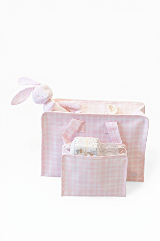 Pink Pimlico Plaid Overnight Tote
