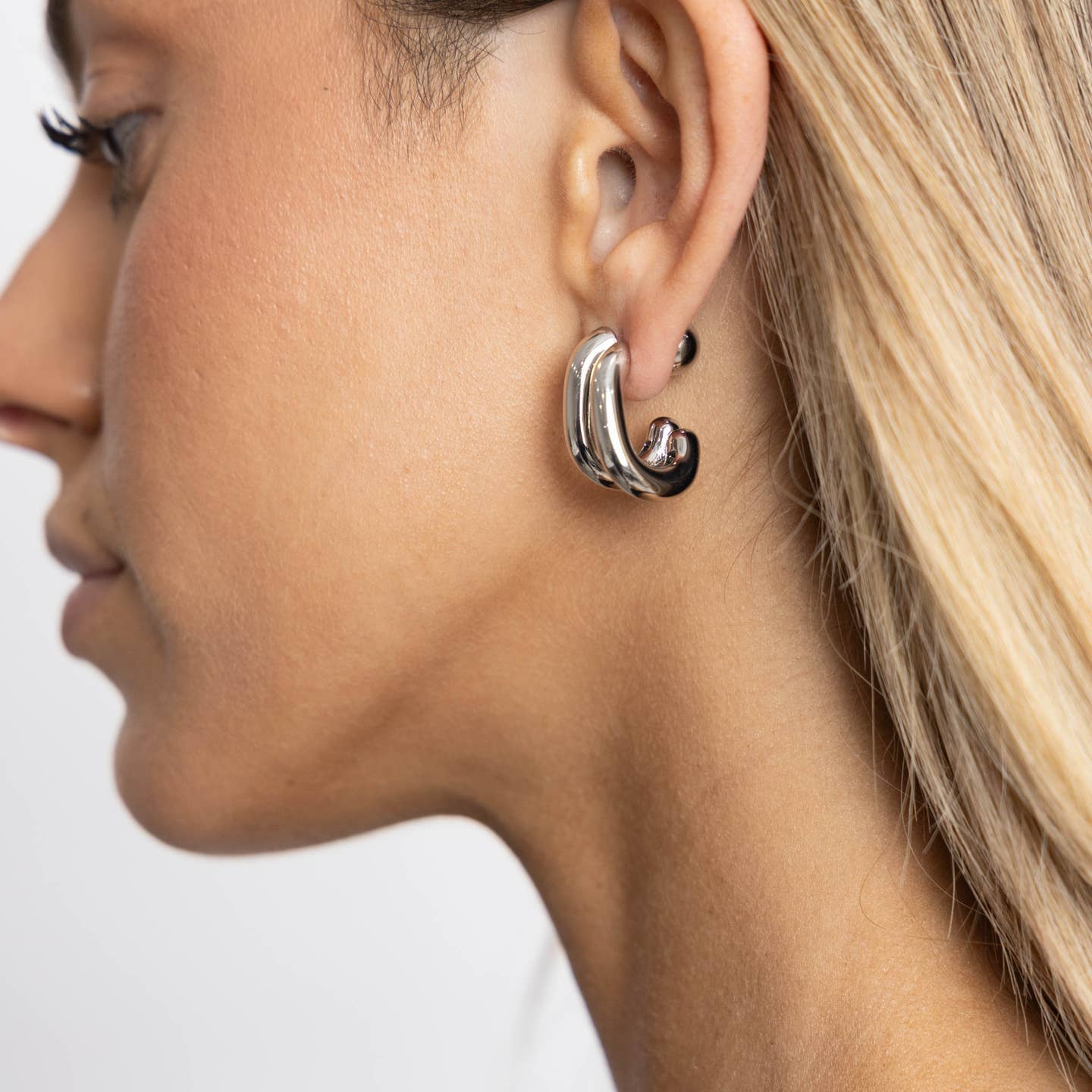 Silver Jaxon Earring