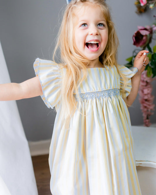 Sunshine Stripes Smocked Dress