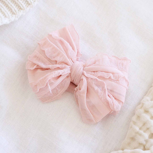 Lotus Ruffle Knit Bow