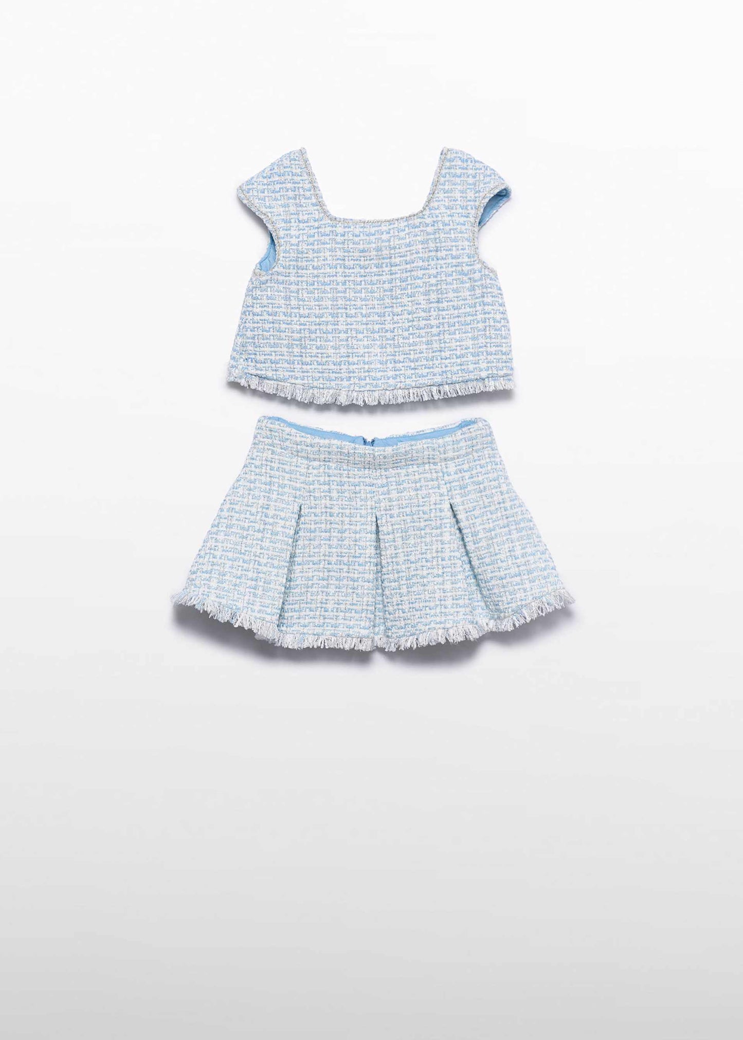 Sky Blue Tweed Set