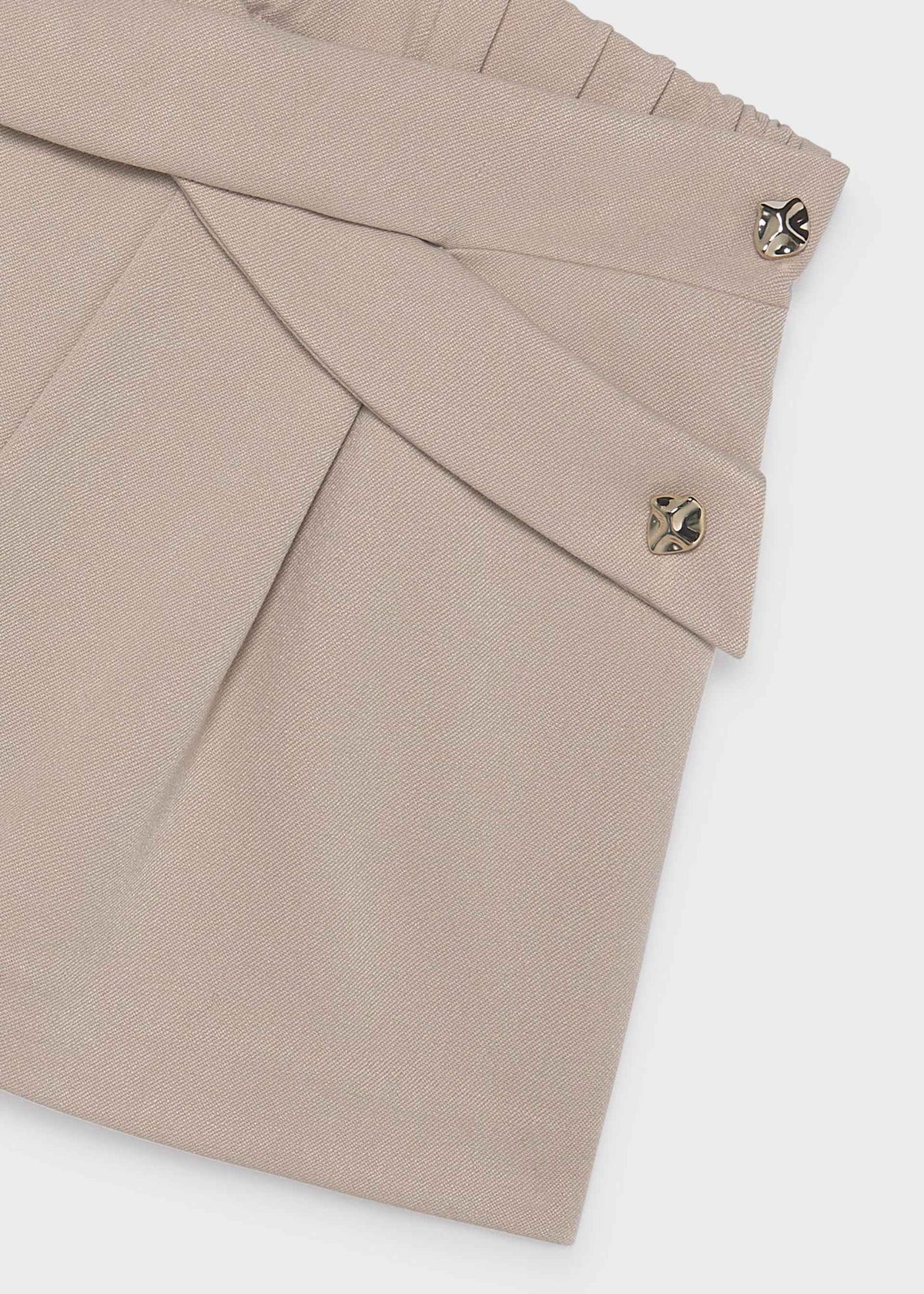 Hazelnut Pleated Cross Short