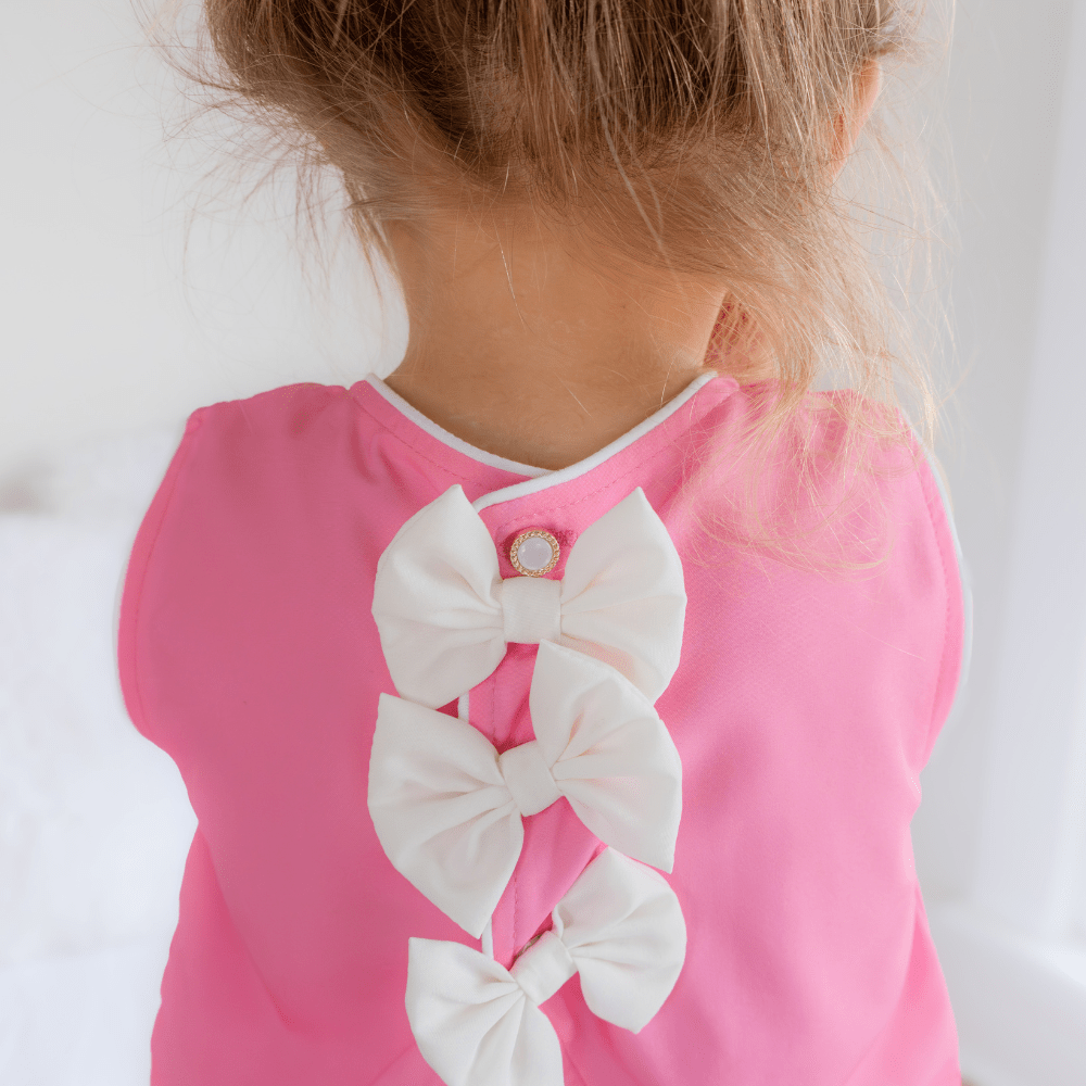 Pink Gingham 3 Bow Bloomer Set