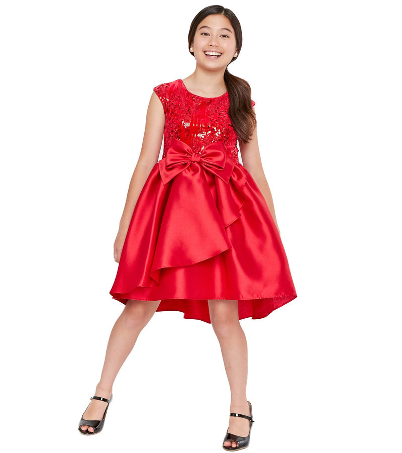 Mary Sequin High Low Dress
