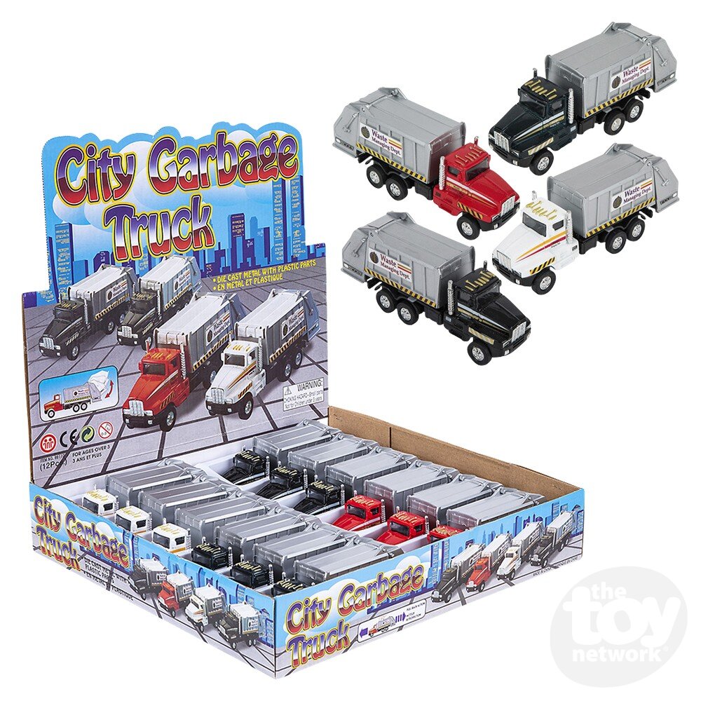 Die-Cast Pull Back Garbage Truck