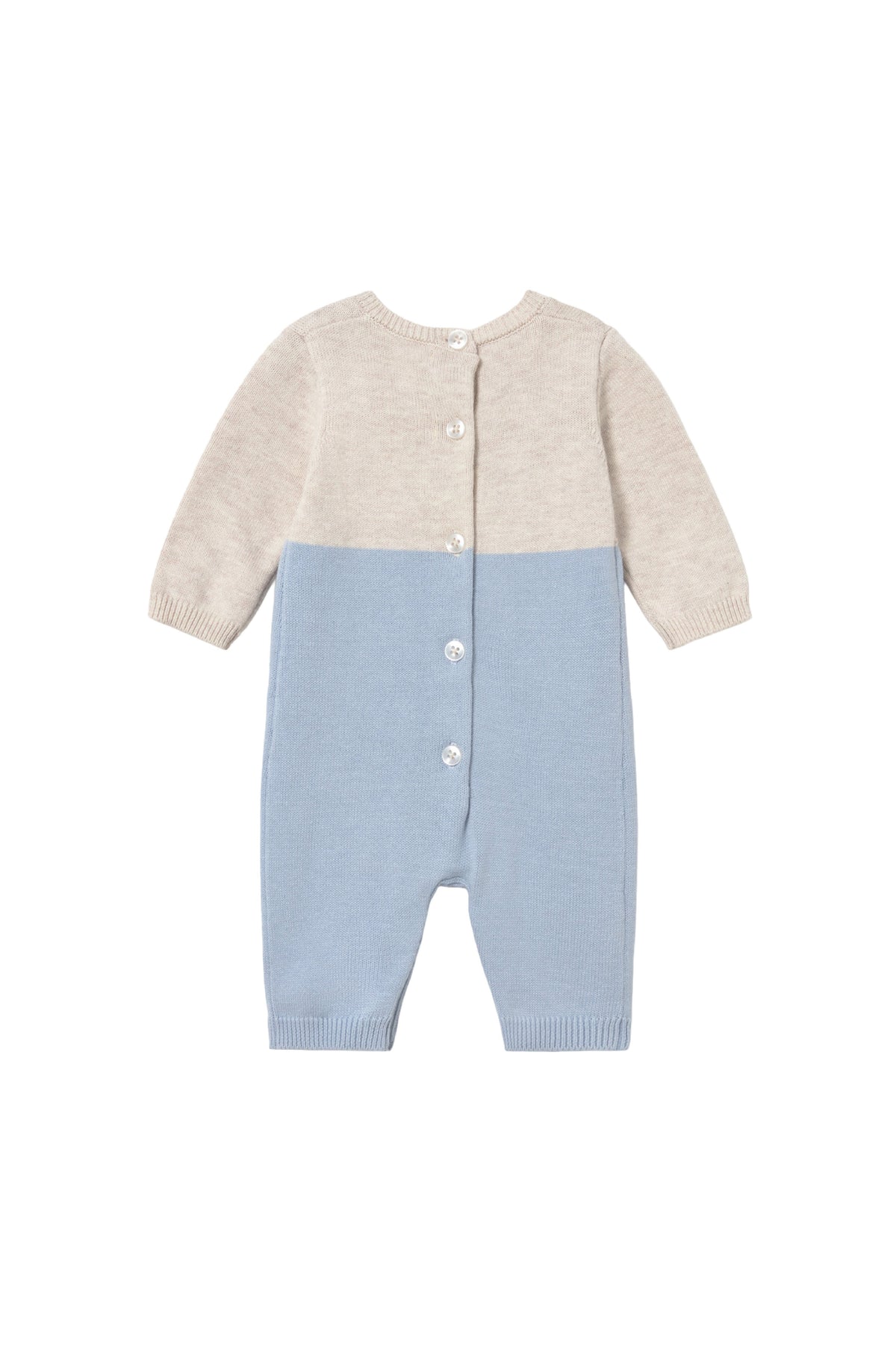 Blue Knit Baby Romper