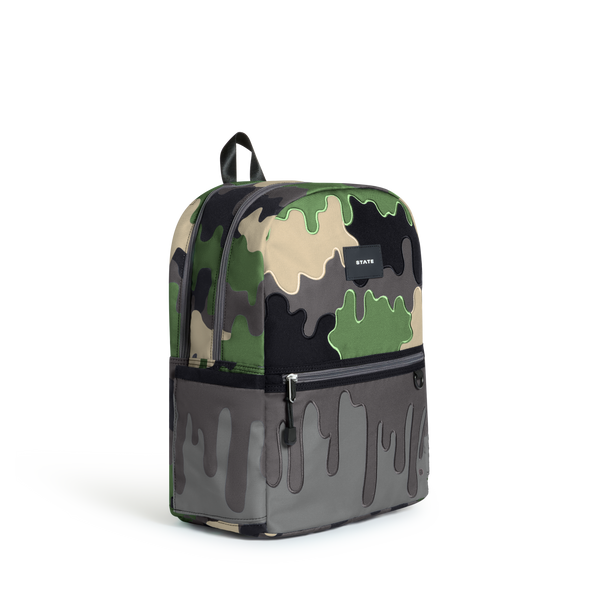 Camo Drip Kane Double Pocket Backpack