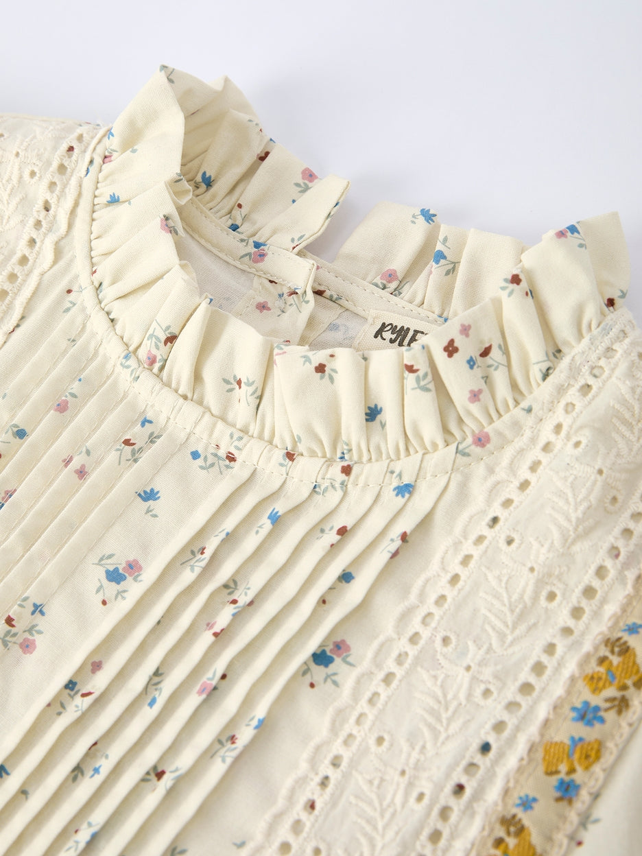 Floral Print Puff Sleeve Dress