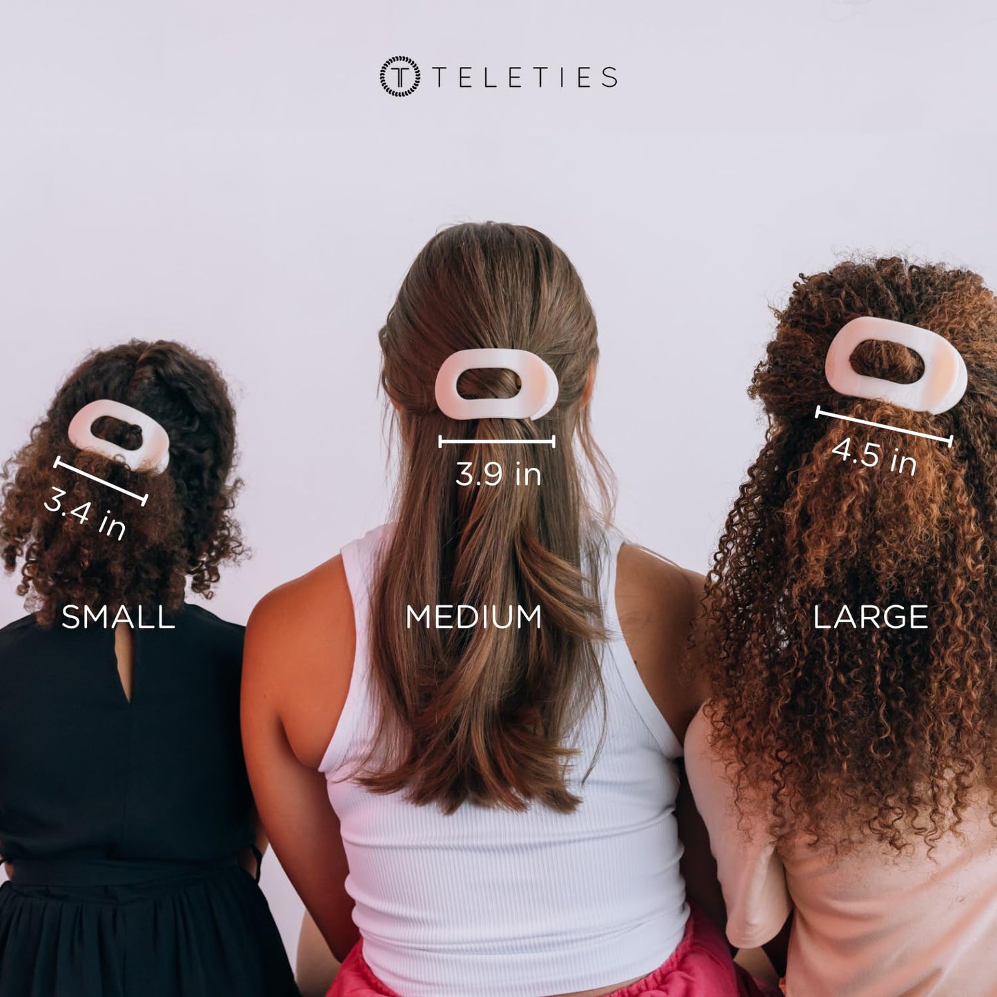 Small Flat Round Teletie Hair Clips