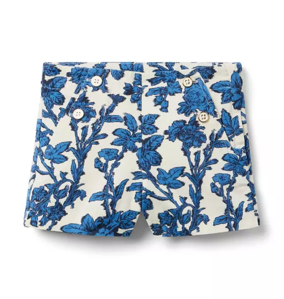 Beryl Blue Floral Short
