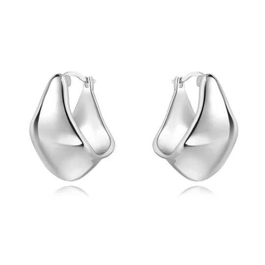 Silver Carson Hoop Earring