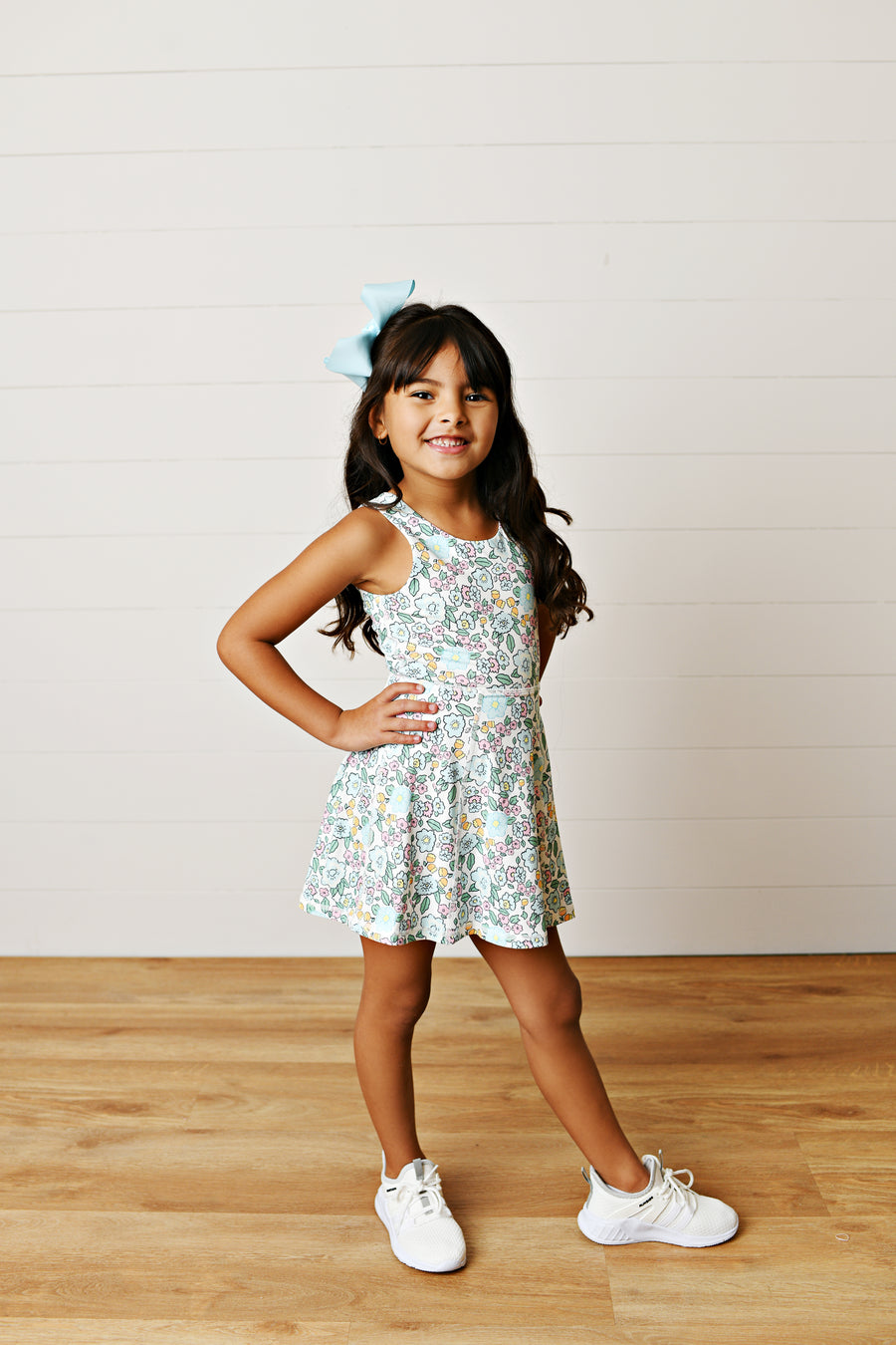 Aqua Bloom Tennis Dress