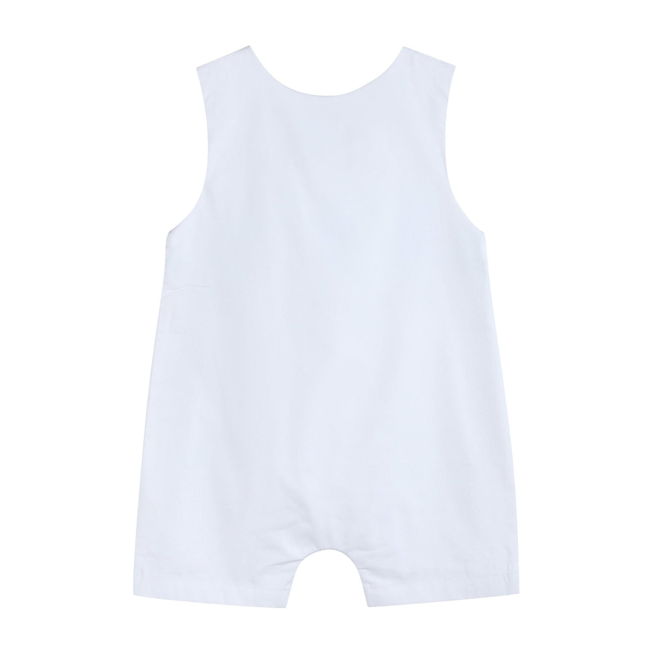 White/Blue Holy Smocked Overalls