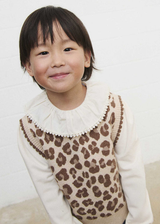 Leopard Knit Vest
