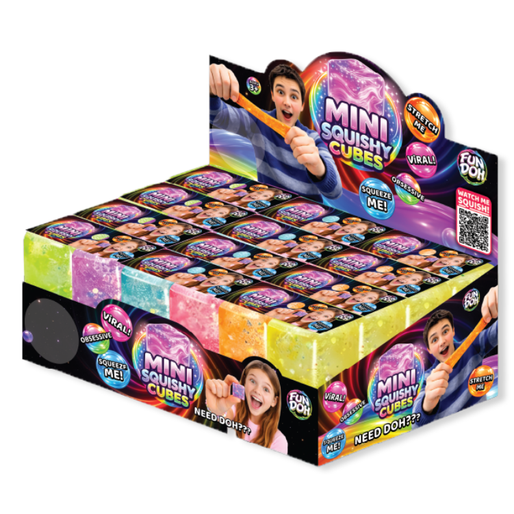 Fun Doh Mini Squishy Cube 2-Pack