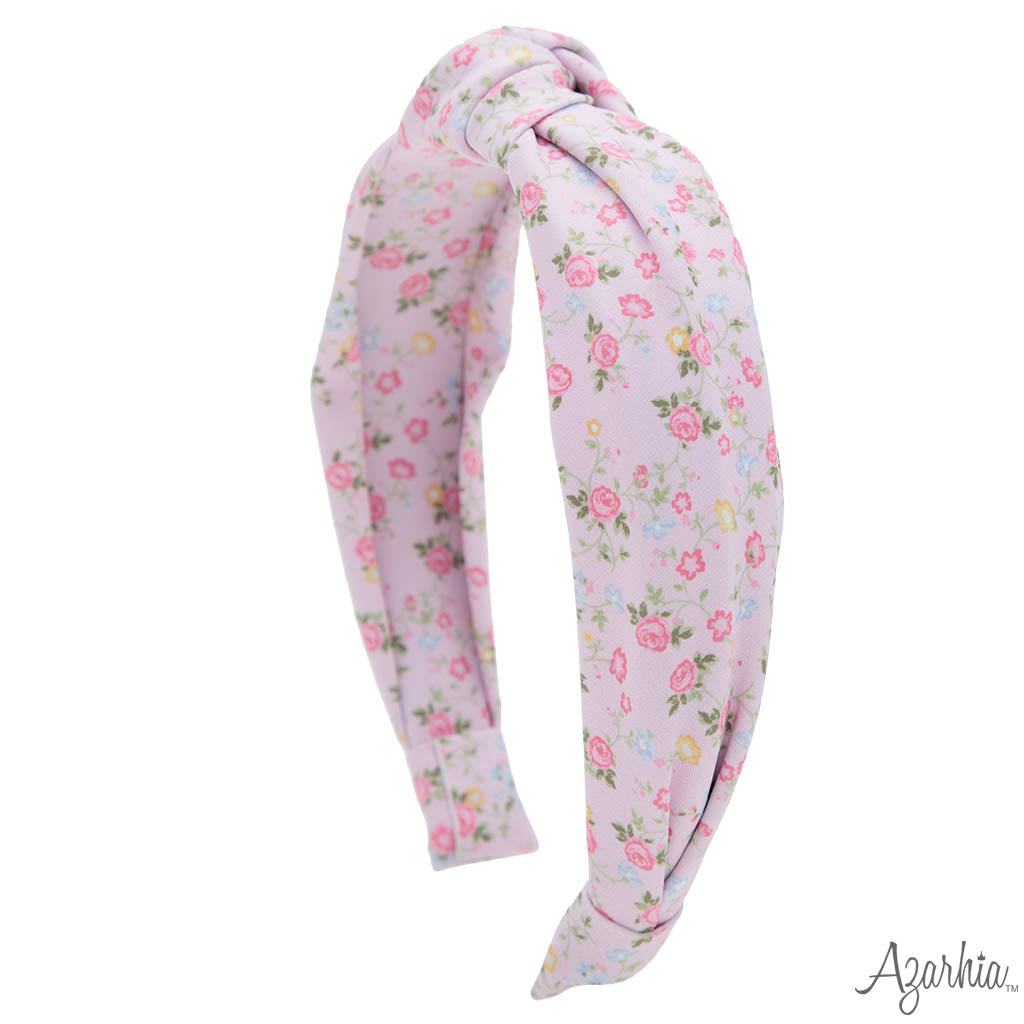 Pretty in Pink Flowers Top Knot Headband