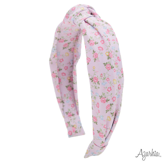 Pretty in Pink Flowers Top Knot Headband