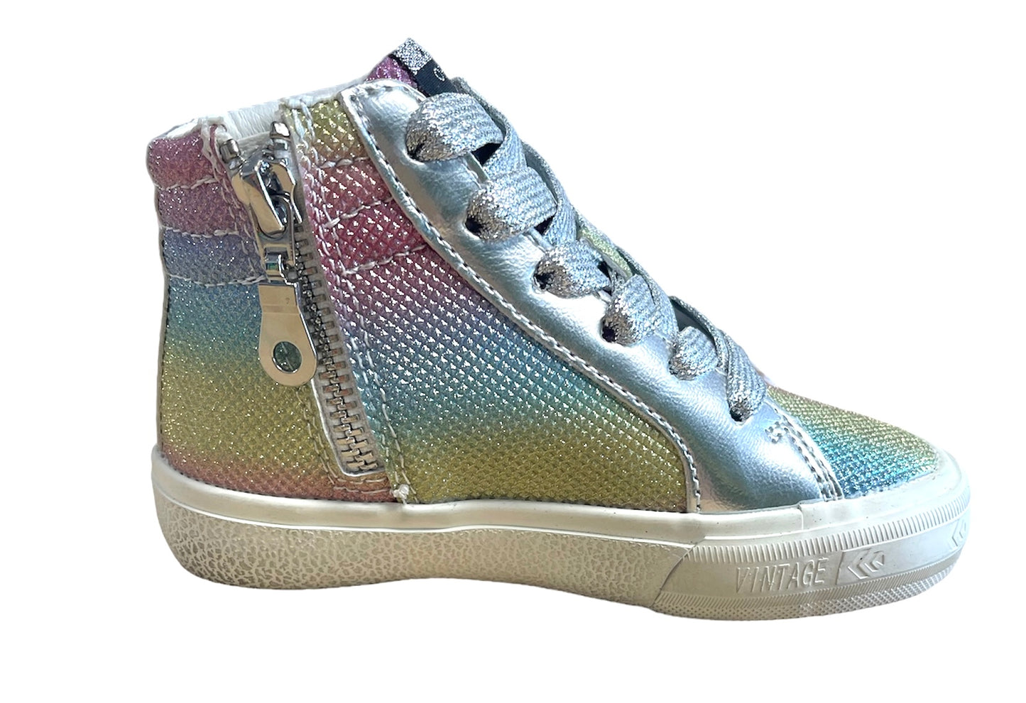 Annel Grey Rainbow High Top