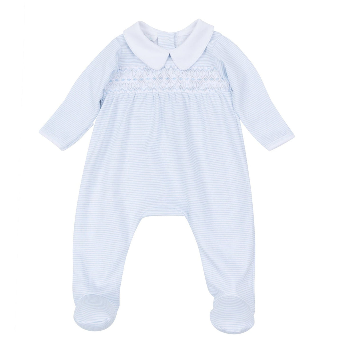 Blue Benjamin Smocked Footie