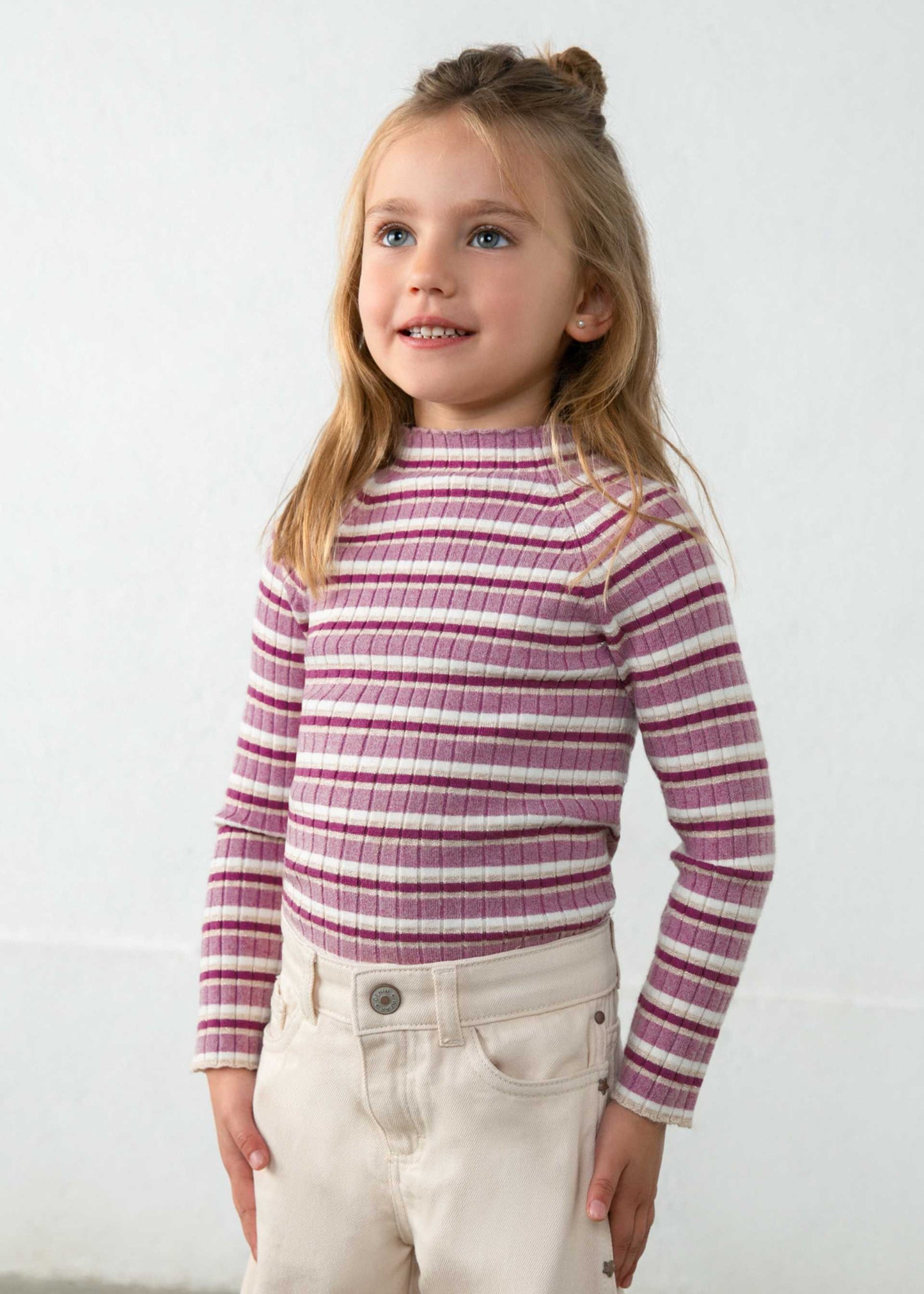 Violet Mix Stripe Knit Sweater
