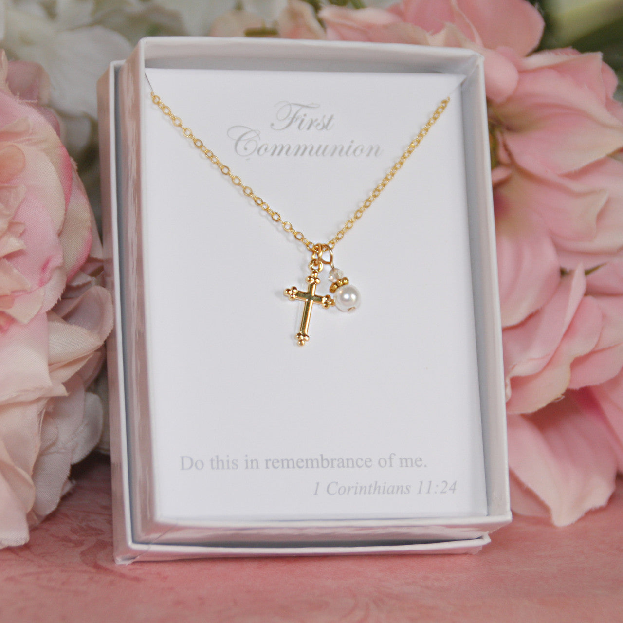 Cross & Pearl Necklace