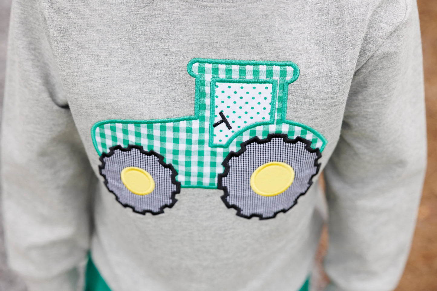 Tractor Applique Pullover