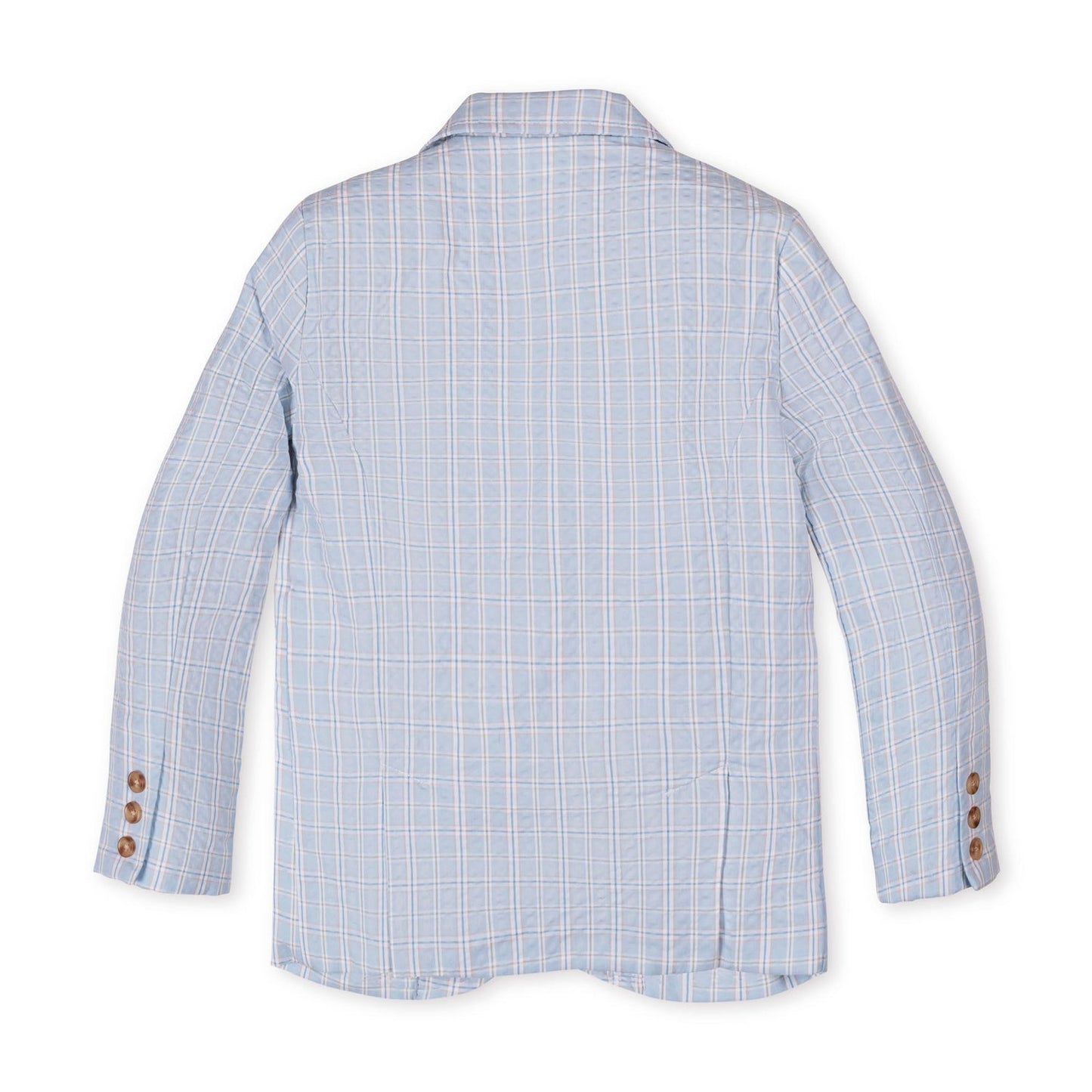Blue Chateau Check Seersucker Suit Jacket