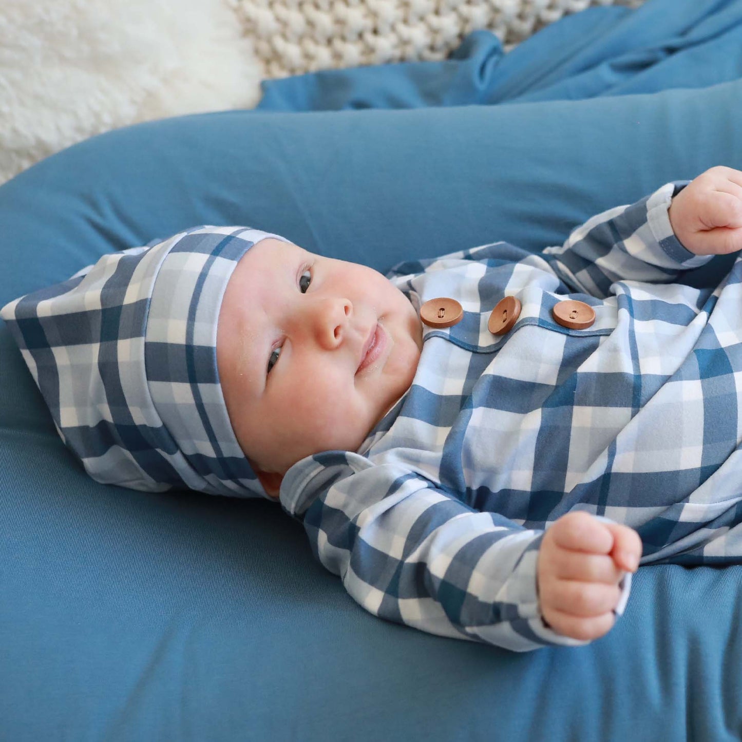 Paxton's Plaid Knot Gown Set