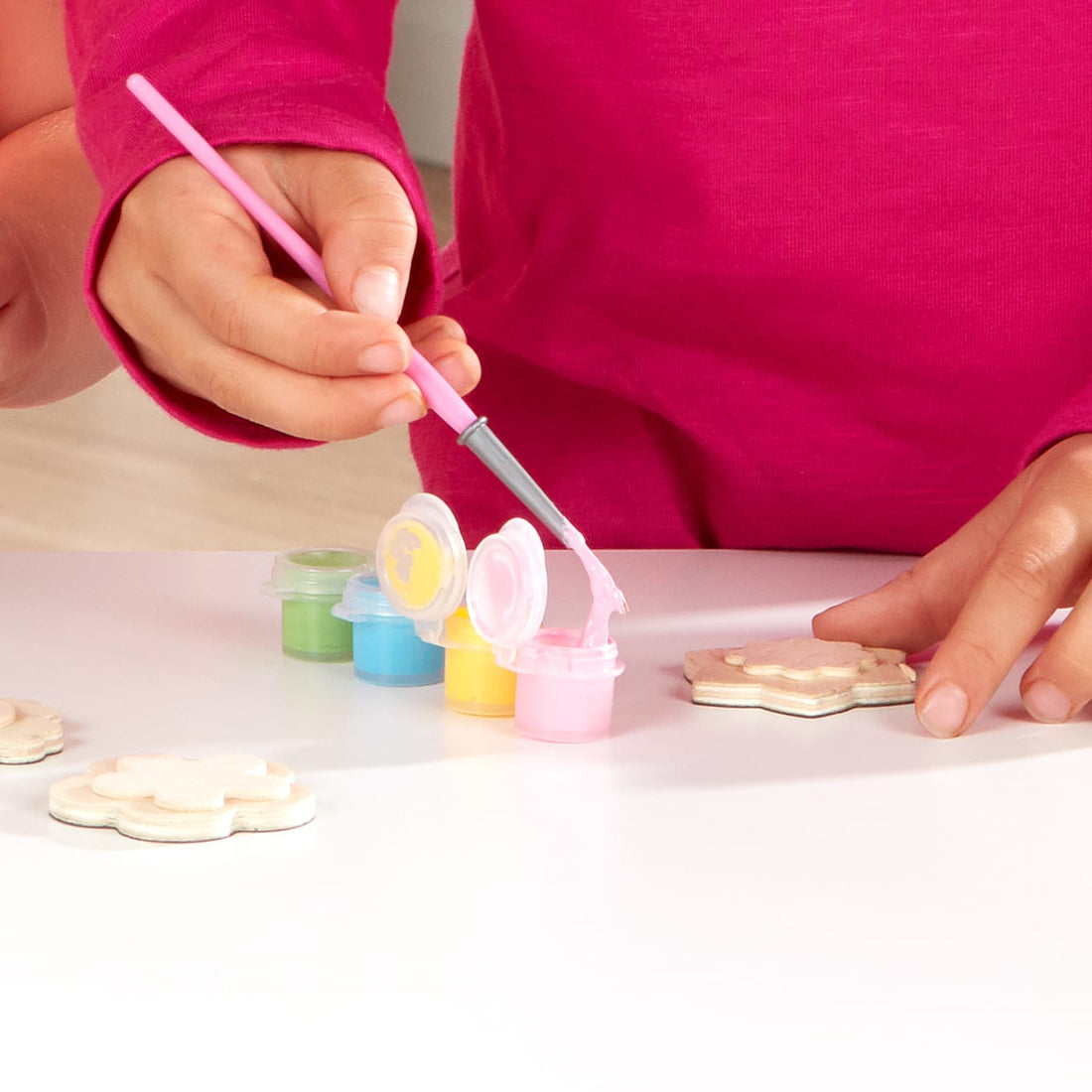 Created By Me! Wooden Flower Magnets