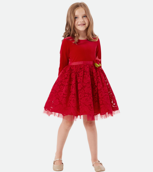 Diana Red Lace Dress