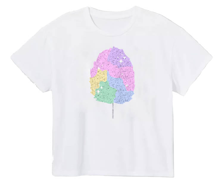 Glitter Cotton Candy Boxy Tee