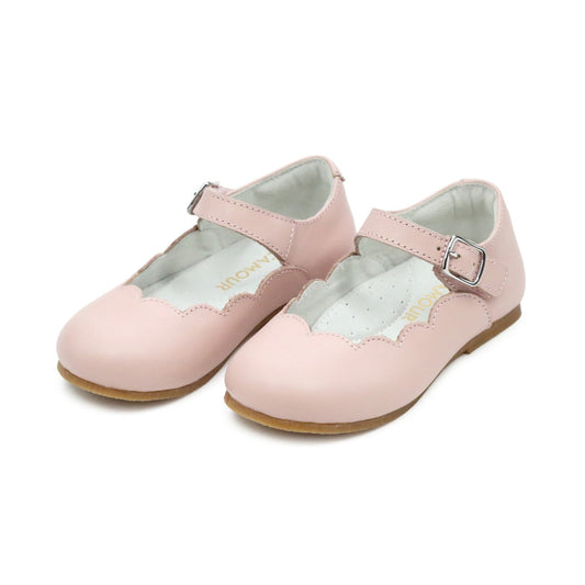 Pink Sonia Scalloped Flat