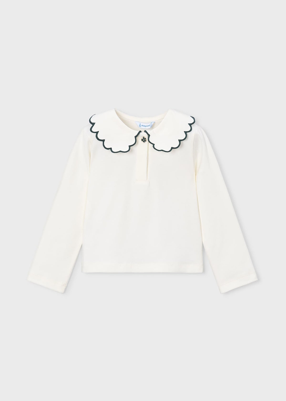 Water Lily Scalloped Collar Shirt