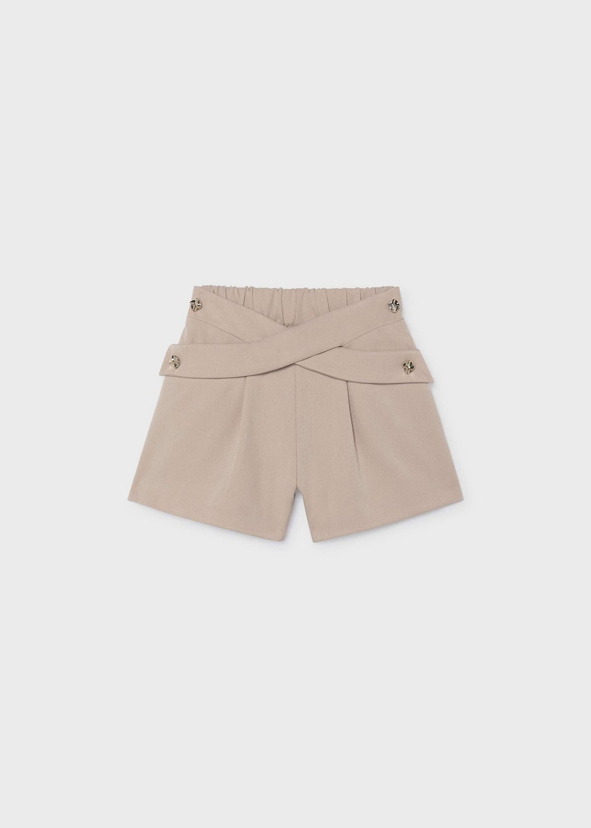 Hazelnut Pleated Cross Short