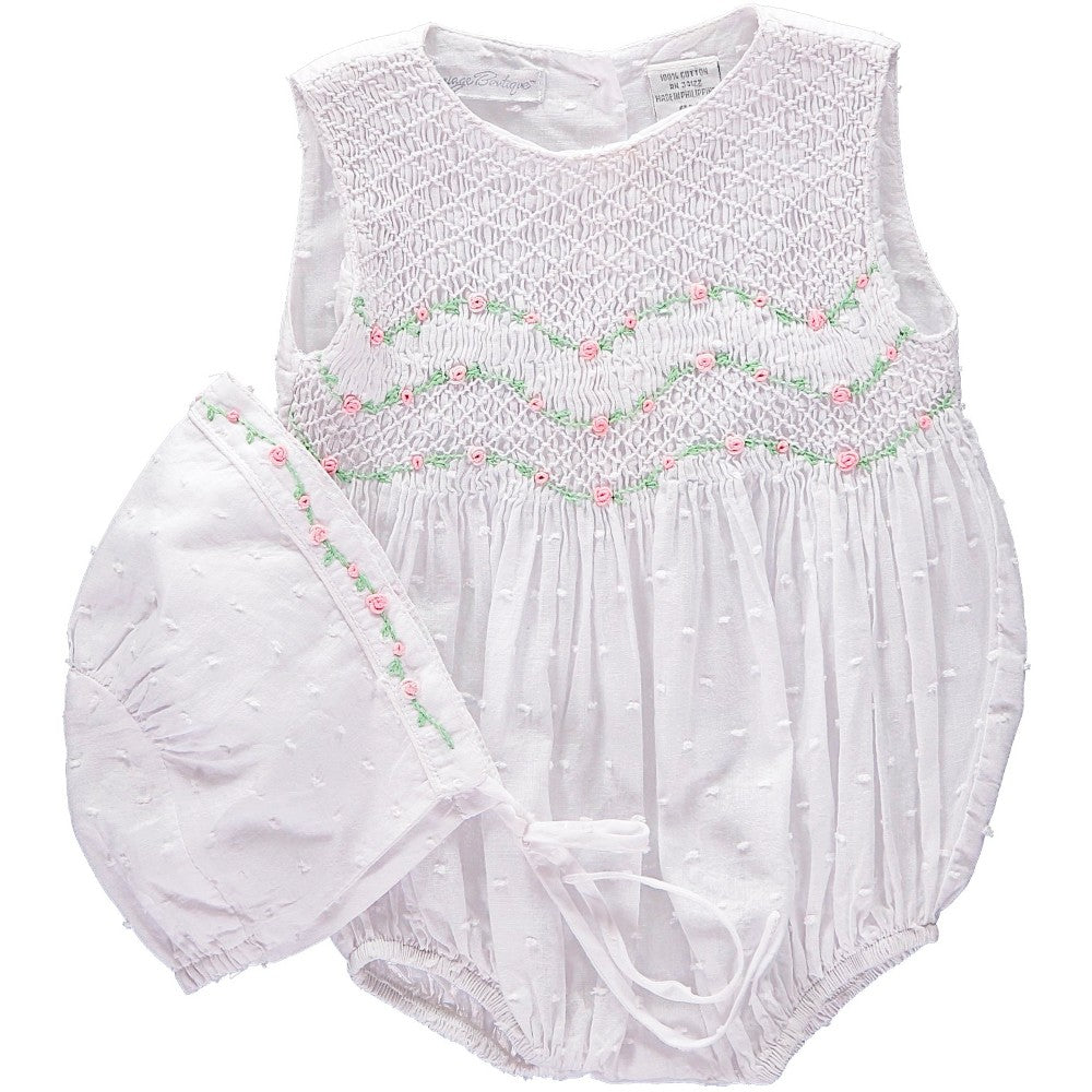 Whimsical White Bubble with Bonnet