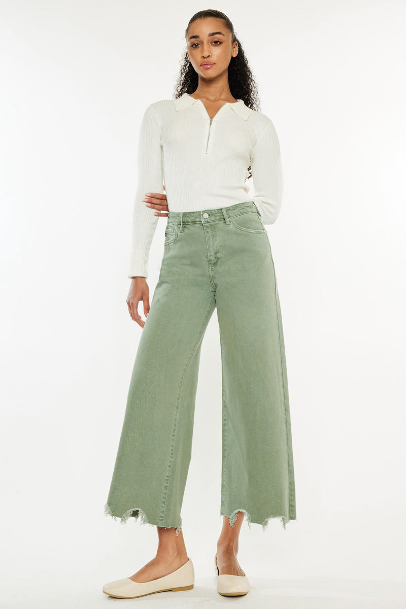 Olive Savie Cropped Wide